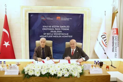 Hacı Bayram Veli Staj Protokolü etkinliğinden bir kare