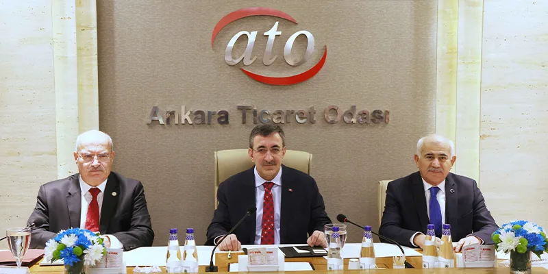 Cumhurbaşkanı Yardımcısı Cevdet Yılmaz ATO'da üyelerle buluştu